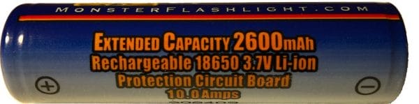 2600mAh 10A Extended Capacity 18650 Battery