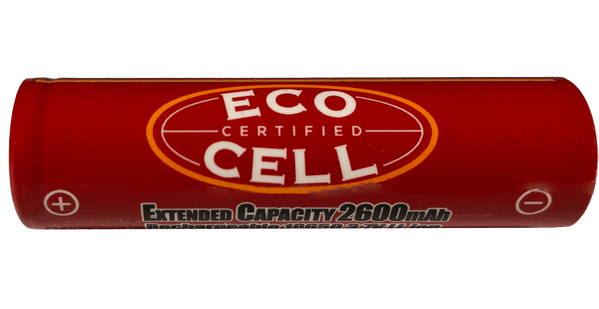 Eco Cell 2600mAh 10A Extended Capacity 18650 Battery